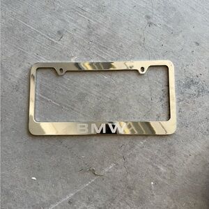 BMW Gold License Plate Frame